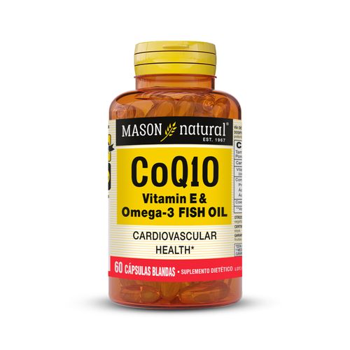 CoQ10 Vit E Omeg3 Fish Oil Mason 60cap