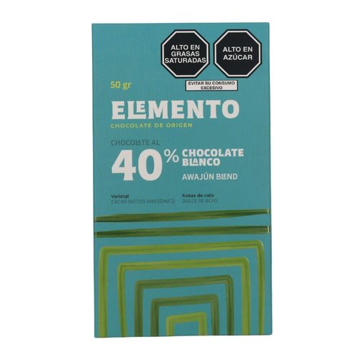 Chocolate 70g Elemento blanco