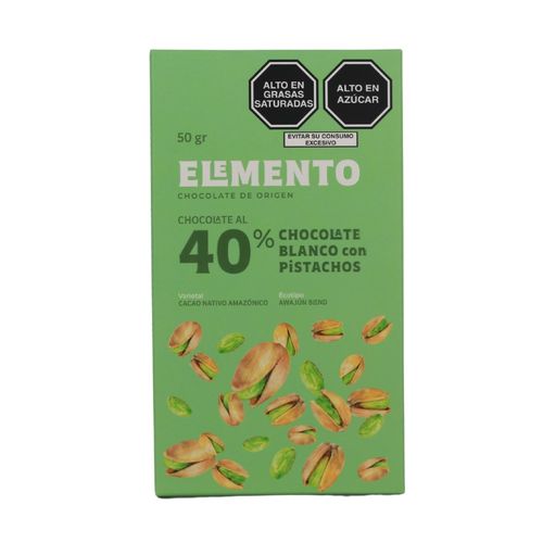 Chocolate fusión 50g Elemento con pistachos acaramelados