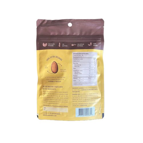 Almendras gozana cubiertas en chocolate 70 gr