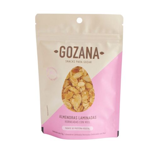 Almendras gozana laminadas horneadas con miel doy pack 70gr