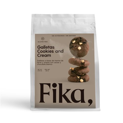 Galletas cookies and cream 140 gr fika