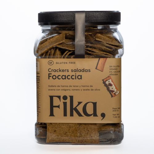 Crackers saladas focaccia 200gr Fika