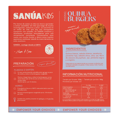 Mini Burgers Quinua Sanua 360g