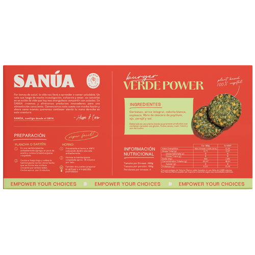 Burger Garbanzos Sanua 400g