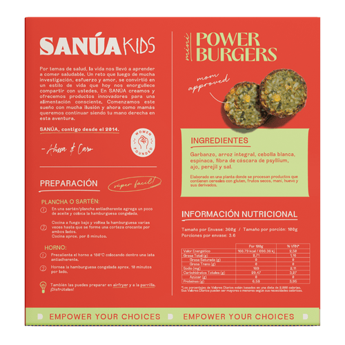 Mini Burgers Garbanzo Sanua 360g