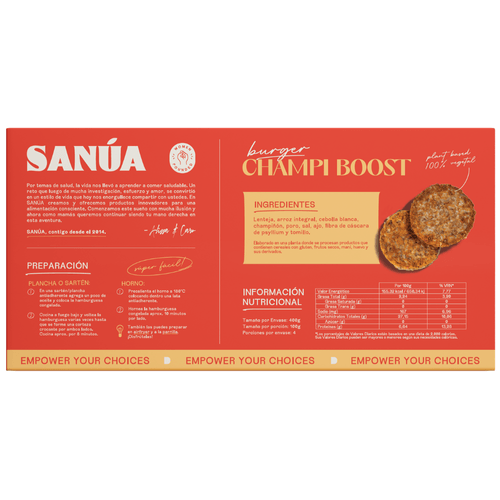 Burger Lentejas Sanua 400g