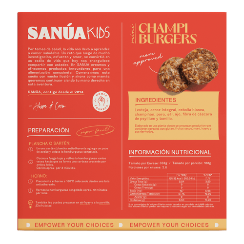 Mini Burgers Lentejas Sanua 360g