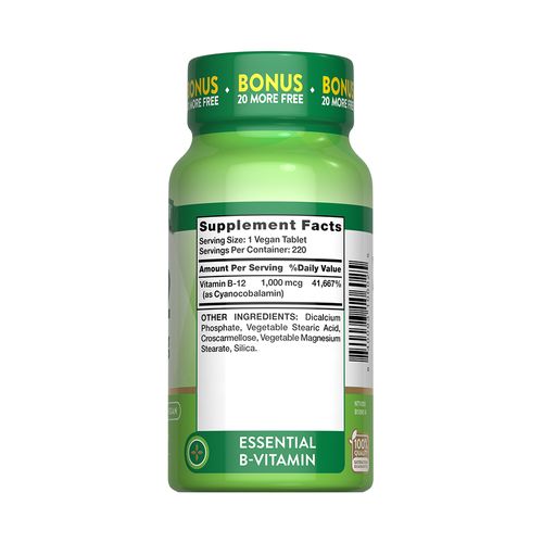 Vitamina B-12 1,000 mcg Nature's Truth 220 tab