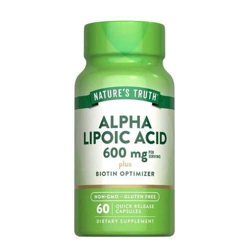 Ácido Alpha Lipoico 600 mg + Biotina Nature's Truth 60 cap