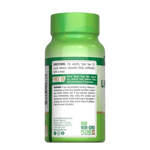 Ácido Alpha Lipoico 600 mg + Biotina Nature's Truth 60 cap