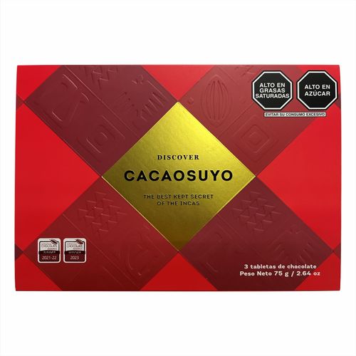 Tripack de Chocolate Sabores Surtidos Cacaosuyo x25g c/u