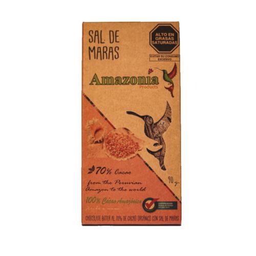 Chocolate Bitter con Sal de Maras 70% Cacao Amazonia 90 g