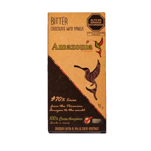 Chocolate Bitter Origen Amazibas 70% Cacao Amazonía 90 g
