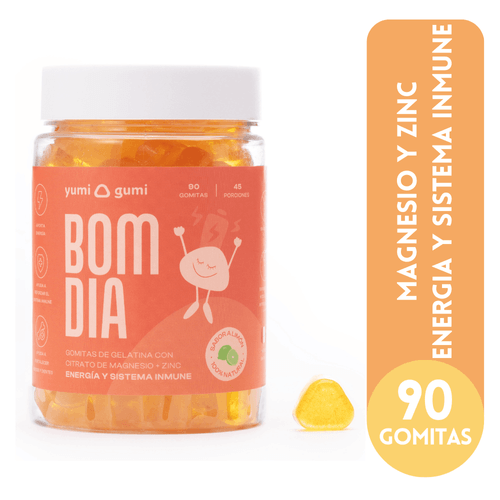 Yumi gumi bom dia con vitaminas sabor limon con magnesio y zinc