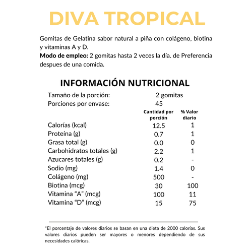 Yumi gumi diva tropical para la salud del cabello