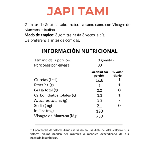 yumi gumi japi tami para la digestión