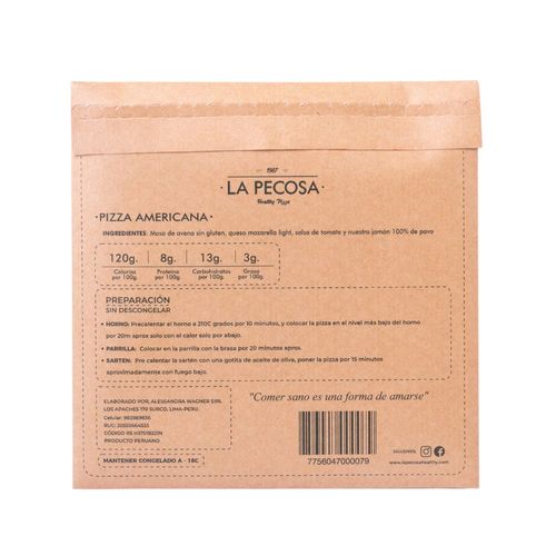 Pizza Americana La Pecosa Healthy 300 g