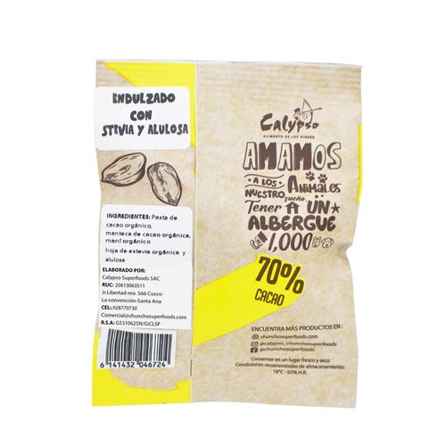 ChocoMani 70% cacao 0 azucar 21g