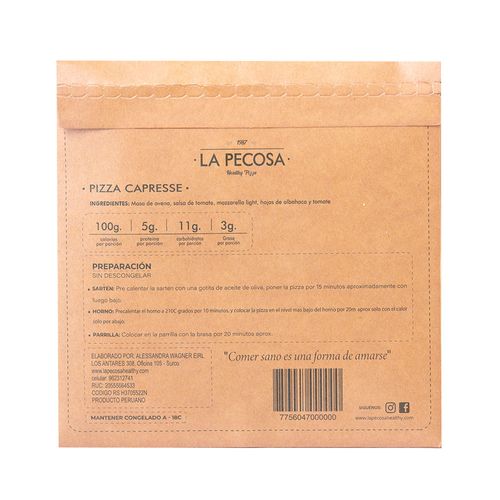 PIZZA CAPRESSE LA PECOSA HEALTHY