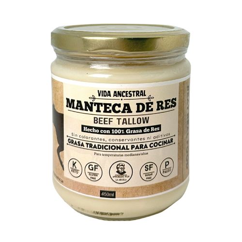 Manteca de res Vida Ancestral 450ml