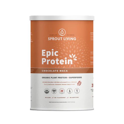 Proteína Vegana Epic sin Gluten de Chocolate y Maca Sprout Living 907 g
