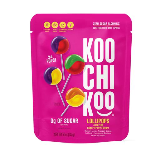 Paletas de Caramelo Veganas sin Gluten y sin Azúcar Koochikoo 24 und