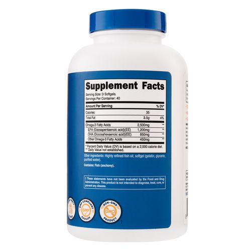 Omega3 con EPA y DHA Nutricost 120 softgels