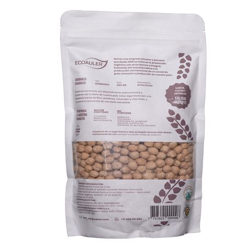 Garbanzo org Ecoauler 500g