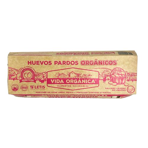 Huevos Orgánicos Pardos Vida Orgánica x 12