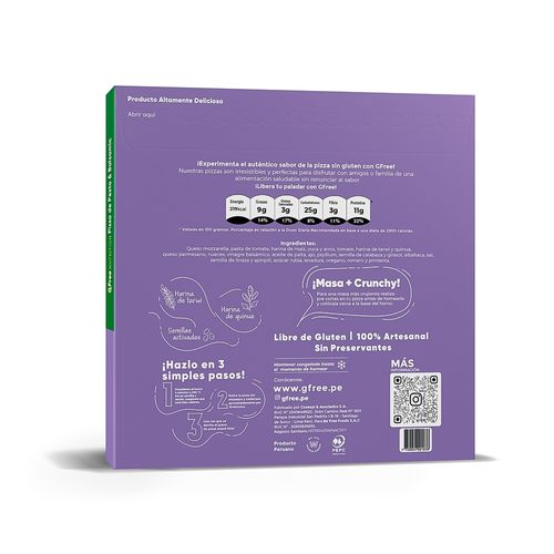Pizza Pesto y Balsamic GFree 500 g