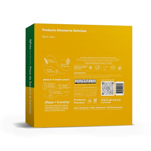 Pizza Zucchini y Caramel Gfree 280g