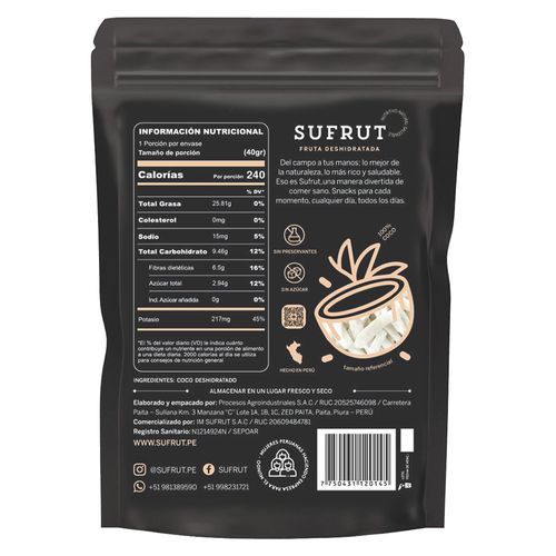 Coco deshidratado Sufrut 40gr