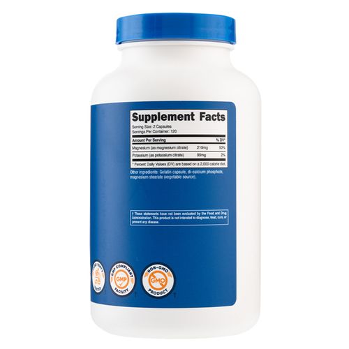 Potasio + Citrato de Magnesio Nutricost 240cap