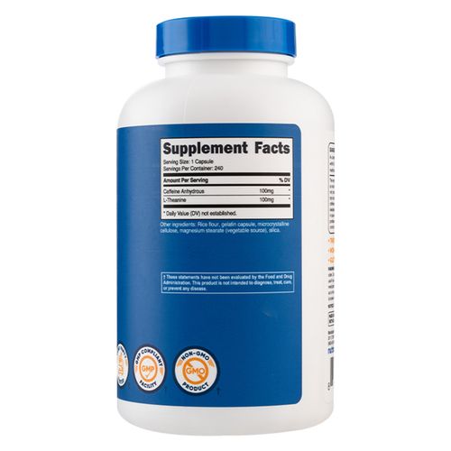 Cafeina con L-Teanina Nutricost 240cap