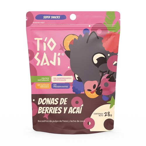 Donas Berries y Acaí Tio Saji 28g