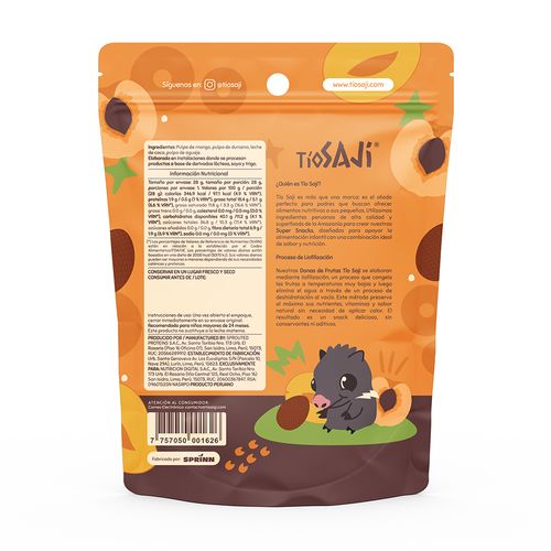 Donas Mango, Durazno y Aguaje Tio Saji 28g