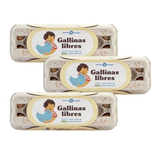 Pack x 3 : Huevos de Gallinas Libres 12 und