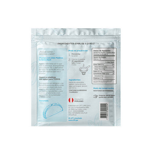 Piadinas con Ajonjolí LIFT 8unid