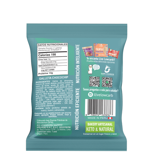 Galleta Proteica Choco Chip Vivir Power